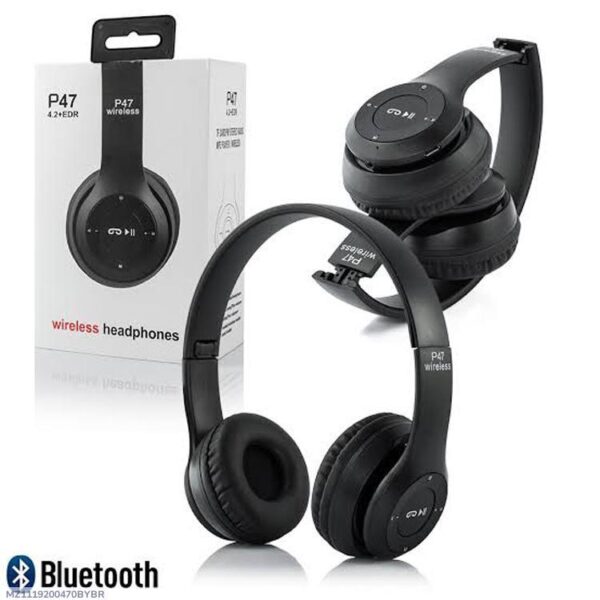 Sleek Black Headphone - 1 Pcs Stylish Design for Ultimate Listening Experience