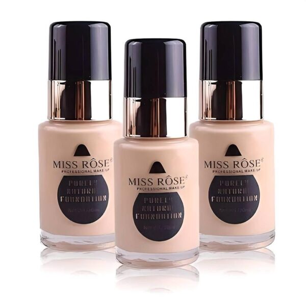 High Coverage Dewy Foundation – 3 Pcs Natural Beige